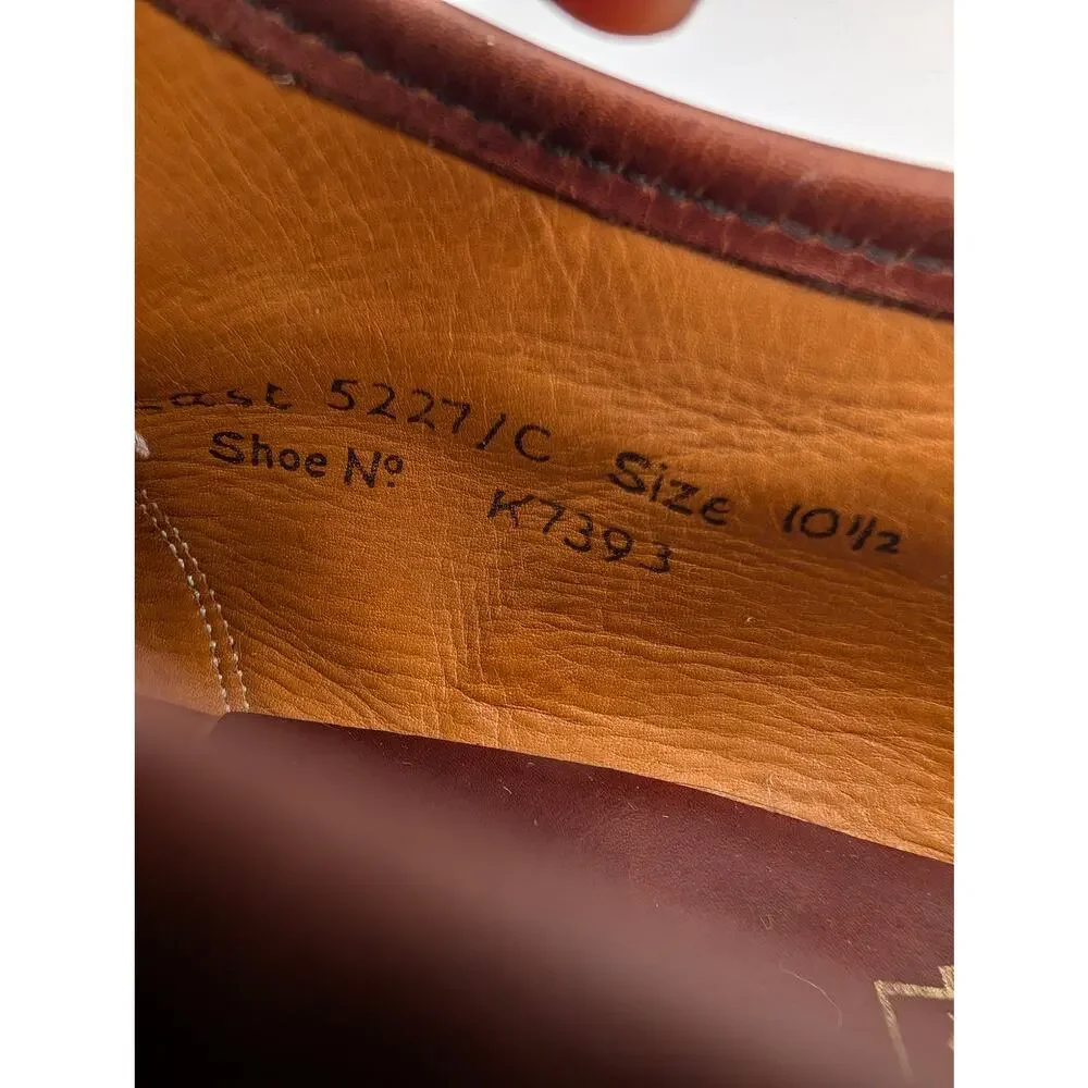 Whitehall Vintage Leather Buckle Loafers Brown US 11.5 B UK 10.5 C Narrow